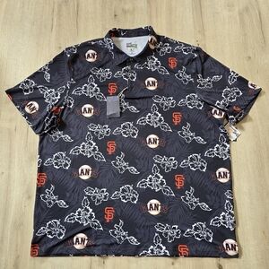 Reyn Spooner Men's San Francisco Giants Black Performance Polo Size 3XL